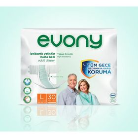 Evony Belbantlı Yetişkin L Beden 30 Adet Hasta Bezi
