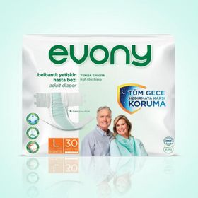 Evony Belbantlı Yetişkin L Beden 3x30 Adet Hasta Bezi