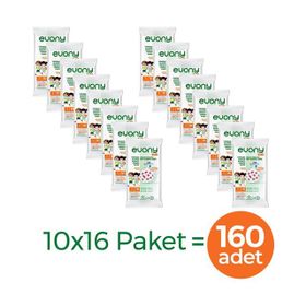 Evony Çocuk Maskesi 3 Katlı Yumuşak Elastik Kulaklı 160 Adet Yeşil Telli Maske