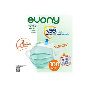 Evony Kids 100'lü Yumuşak Elastik Kulaklı Cerrahi Çocuk Maskesi