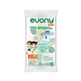 Evony Kids 10'lu Desensiz Elastik Kulaklıklı Cerrahi Çocuk Maskesi