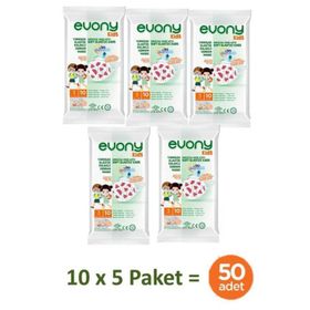 Evony Kids 50'li Desenli Yumuşak Elastik Kulaklı Maske