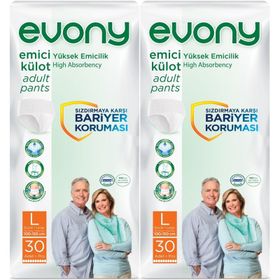 Evony Large 2x30 Adet Emici Külot Yetişkin Hasta Bezi