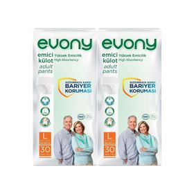 Evony Large 2x30 Adet Emici Külot Yetişkin Hasta Bezi