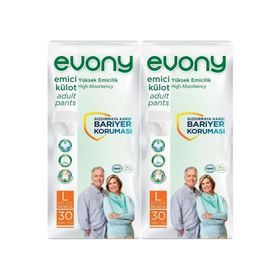 Evony Large 2x30 Adet Emici Külot Yetişkin Hasta Bezi