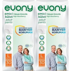 Evony Large 2x30 Adet Emici Külot Yetişkin Hasta Bezi