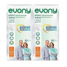 Evony Large 2x30 Adet Emici Külot Yetişkin Hasta Bezi