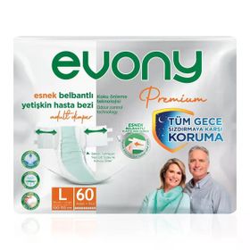 Evony Premium Belbantlı 60'lı Büyük Large Beden Hasta Bezi