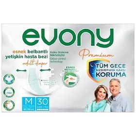 Evony Premium Belbantlı Medium M 30'lu Hasta Bezi