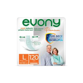 Evony Premium L 120 Adet Belbantlı Hasta Bezi