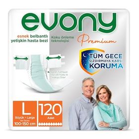 Evony Premium L 120 Adet Belbantlı Hasta Bezi