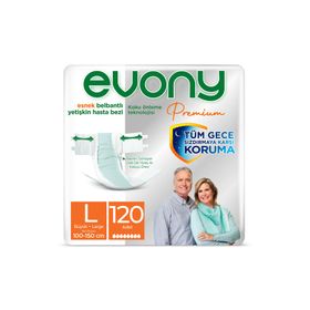 Evony Premium L 120 Adet Belbantlı Hasta Bezi