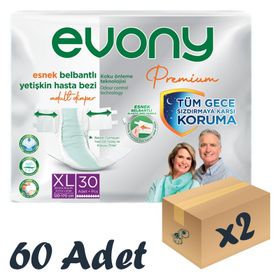 Evony Premium XL 60 Adet Belbantlı Hasta Bezi