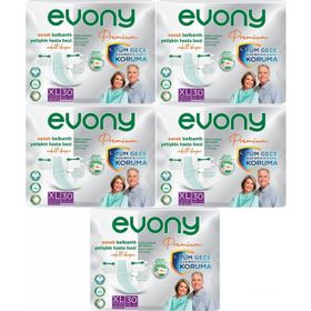 Evony Premium Yetişkin Bel Bantlı Tekstil Yüzey Ekstra Büyük 150 Adet Hasta Bezi