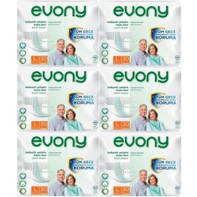 Evony Premium Yetişkin Bel Bantlı Tekstil Yüzey L Büyük 180 Adet Hasta Bezi