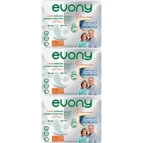Evony Premium Yetişkin Bel Bantlı Tekstil Yüzey L Büyük 90 Adet Hasta Bezi