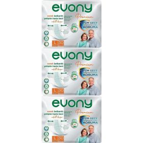 Evony Premium Yetişkin Bel Bantlı Tekstil Yüzey L Büyük 90 Adet Hasta Bezi