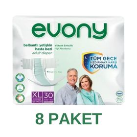 Evony XL 8x30'lu Belbantlı Yetişkin Hasta Bezi