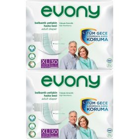 Evony Yetişkin Bel Bantlı Tekstil Yüzey Extra Large 60 Adet Hasta Bezi