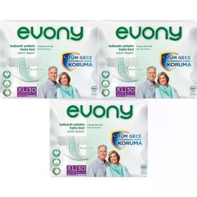 Evony Yetişkin Bel Bantlı Tekstil Yüzey Extra Large 90 Adet Hasta Bezi