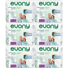 Evony Yetişkin Bel Bantlı Tekstil Yüzey Extra Large Büyük Boy 180 Adet Hasta Bezi