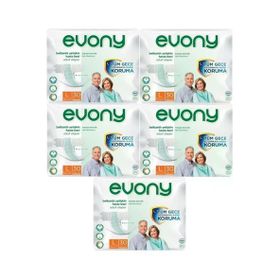 Evony Yetişkin Bel Bantlı Tekstil Yüzey L-Büyük Boy 150 Adet Hasta Bezi