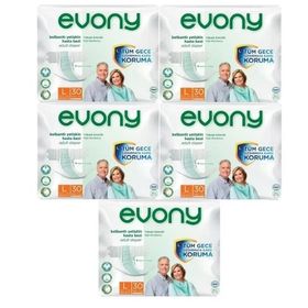 Evony Yetişkin Bel Bantlı Tekstil Yüzey L-Büyük Boy 150 Adet Hasta Bezi
