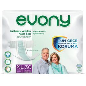 Evony Yetişkin Belbantlı Ekstra Large Jumbo 30 Adet Hasta Bezi