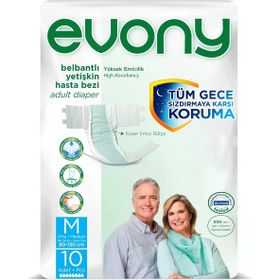 Evony Yetişkin Belbantlı Medium Standart 10 Adet Hasta Bezi