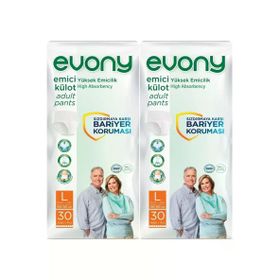 Evony Yetişkin Emici Külot L-Büyük Boy 60 Adet Hasta Bezi