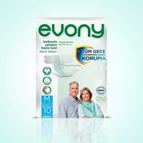 Evony Yetişkin Medium 10 Adet Hasta Bezi
