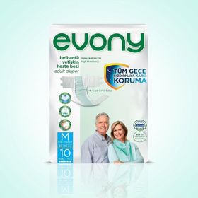 Evony Yetişkin Medium 10 Adet Hasta Bezi