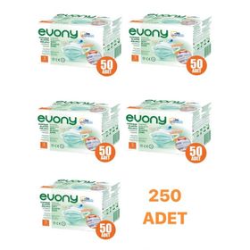 Evony Yumuşak Elastik Kulaklı 3 Katlı 240 Adet Telli Cerrahi Maske