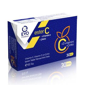 Evopharma Vitamin C D Çinko 30 Tablet