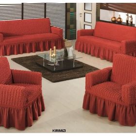 Evory Home Bürümcük Maxi Bordo (3+3+1+1) Koltuk Örtüsü