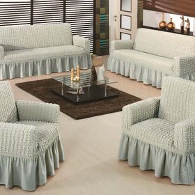Evory Home Bürümcük Maxi Gri (3+3+1+1) Koltuk Örtüsü