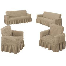 Evory Home Bürümcük Maxi Kemik (3+3+1+1) Koltuk Örtüsü