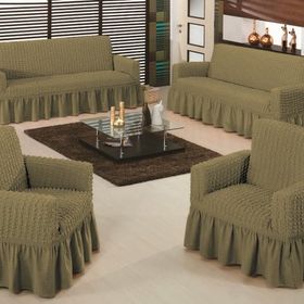 Evory Home Bürümcük Maxi Kemik (3+3+1+1) Koltuk Örtüsü