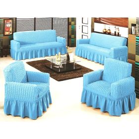 Evory Home Bürümcük Maxi Mavi (3+3+1+1) Koltuk Örtüsü