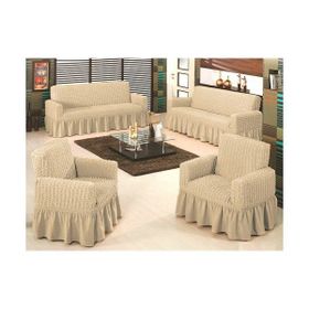 Evory Home Bürümcük Maxi Naturel (3+3+1+1) Koltuk Örtüsü