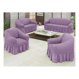 Evory Home Bürümcük Standart Bordo (3+2+1+1) Koltuk Örtüsü