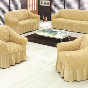Evory Home Bürümcük Standart Naturel (3+2+1+1) Koltuk Örtüsü