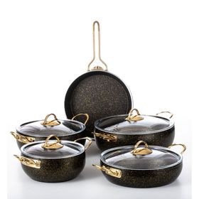 Evren 9 Parça Gold Stone Güveç Tencere Seti