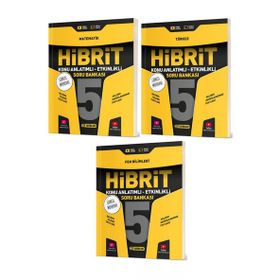 Evrensel İletişim Hız Yayınları - 5.Sınıf Hibrit Matematik + Türkçe Konu Anlatımlı Etkinlikli Soru Bankaları - 3 Kitap
