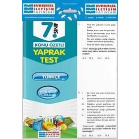Evrensel İletişim Yayınları 7. Sınıf Türkçe Konu Özetli Yaprak Test