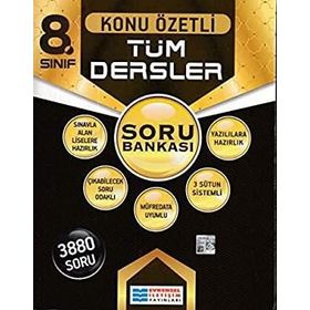Evrensel İletişim Yayınları 8. Sınıf Tüm Dersler Konu Özetli Soru Bankası