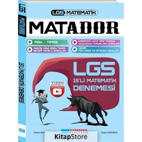 Evrensel Yayınları LGS Matador Matematik Video Çözümlü 15 Deneme Sınavı