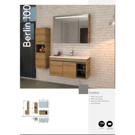 Evros Berlin 100 cm Boy Dolabı Dahil Banyo Dolabı