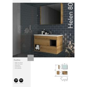 Evros Helen 80 cm Banyo Dolabı