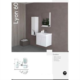 Evros Liyon 60 cm Banyo Dolabı